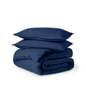 Ultra soft duvet cover folded and stacked