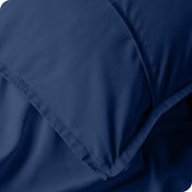 Close-up of back of a pillow sham