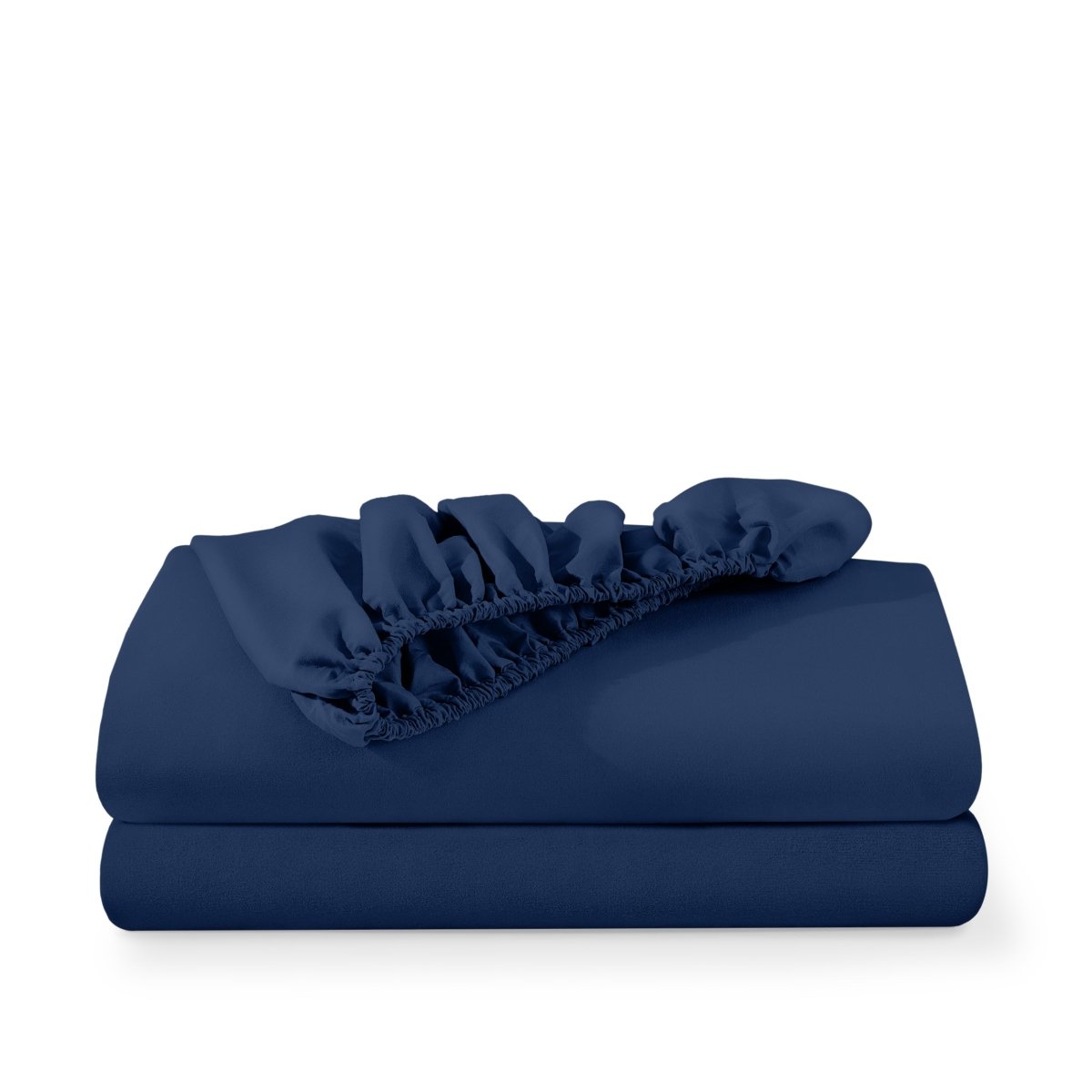 2 ultra soft fitted sheets folded and stacked