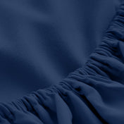 Close-up of fitted sheet showing the all around elastic