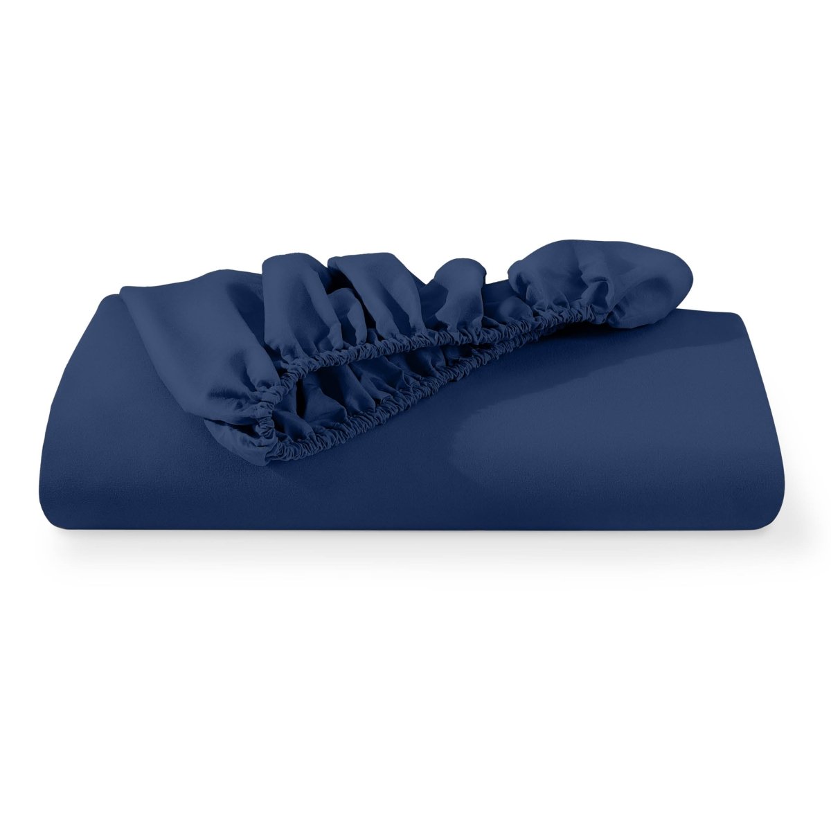Microfiber fitted sheet folded