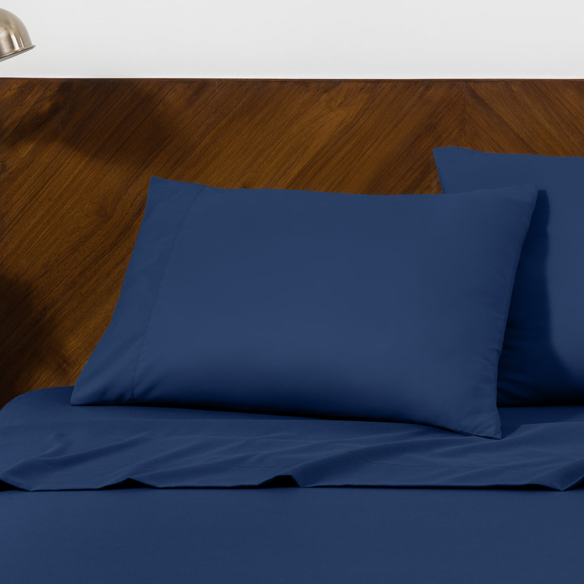 Close up of pillowcases on a bed