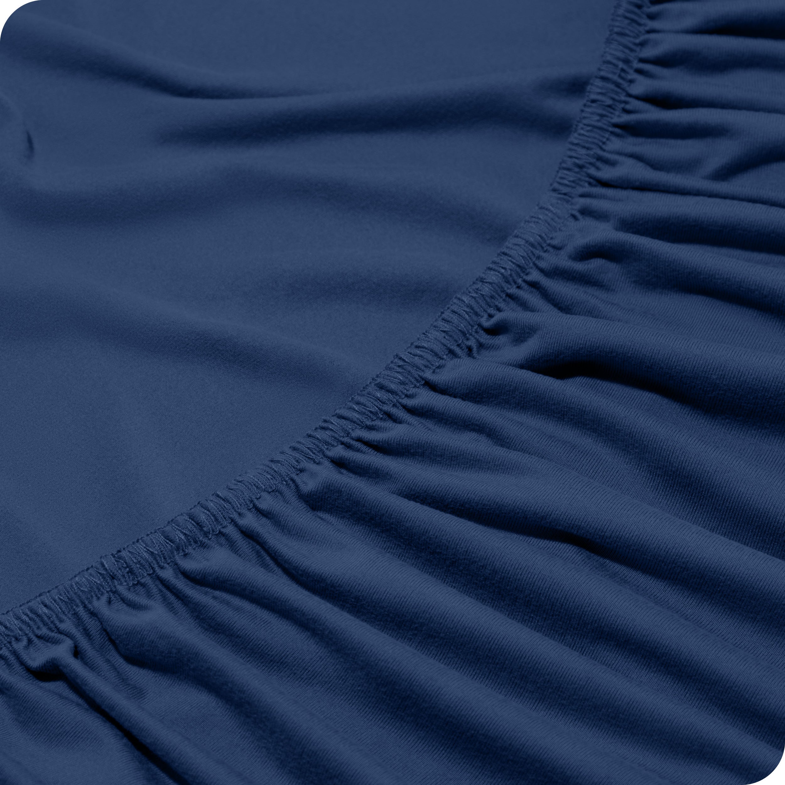 Close up of a fully elasticized fitted sheet