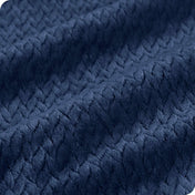 Close up of the texture of the microplush blanket