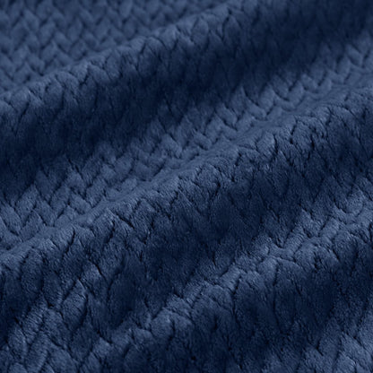 Close-up of chevron textured blanket