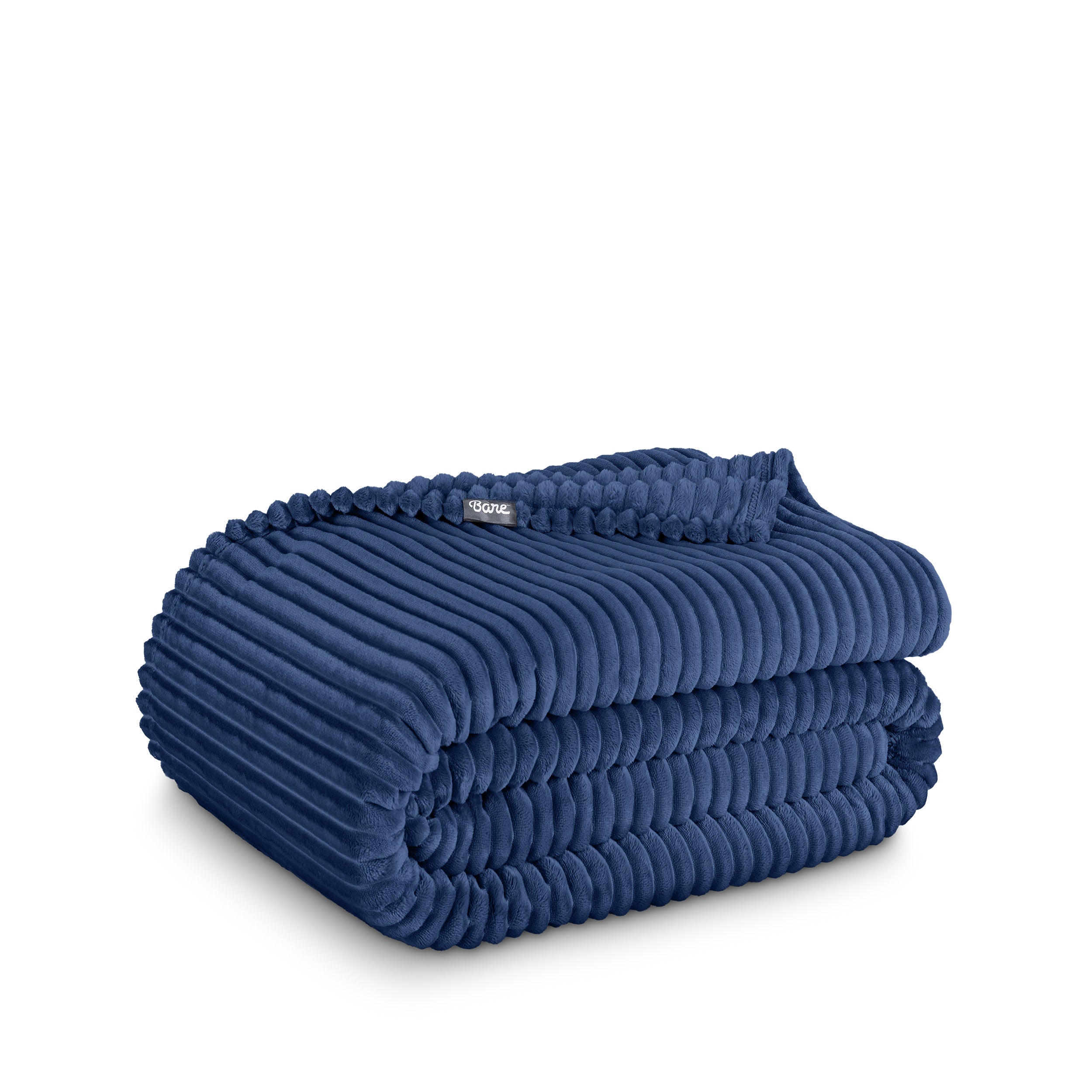 Microplush ribbed blanket folded