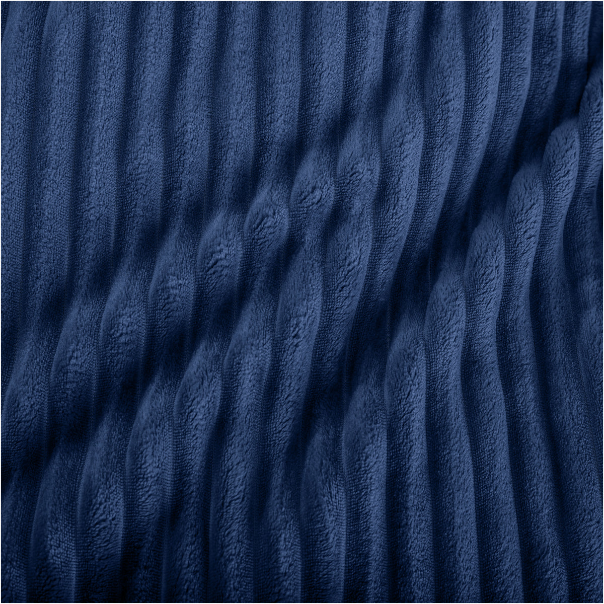 Close up of microplush ribbed textured blanket