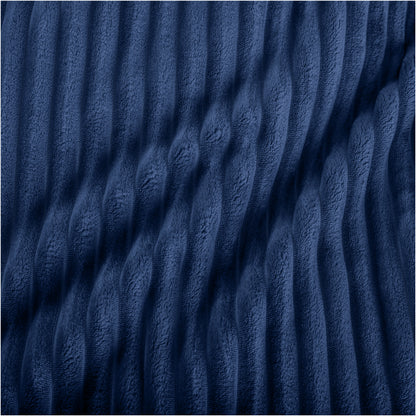 Close up of microplush ribbed textured blanket