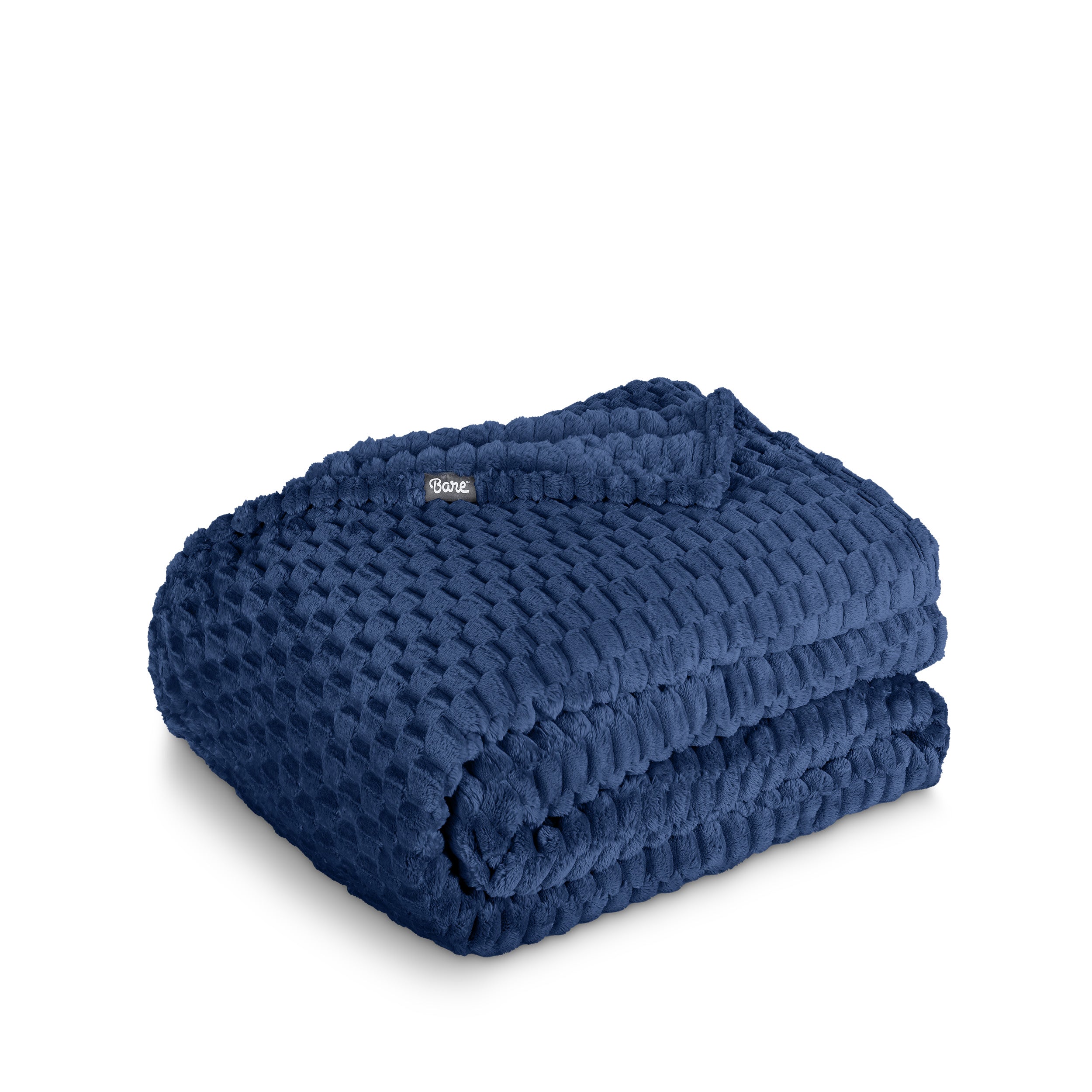 Microplush waffle blanket folded