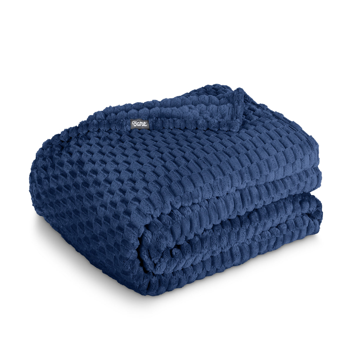 Microplush waffle blanket folded