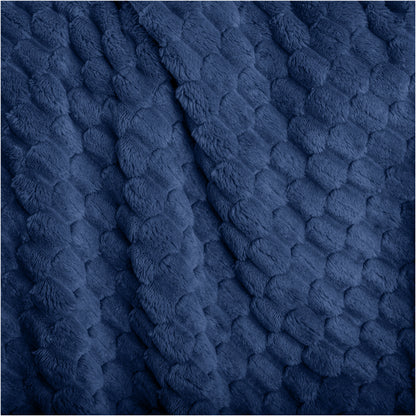 Close up of microplush waffle textured blanket
