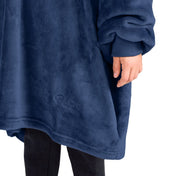 Close up of the side pocket on the wearable blanket