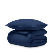 Jersey duvet and pillow sham on a white background