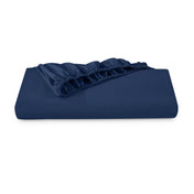 Organic percale fitted sheet folded