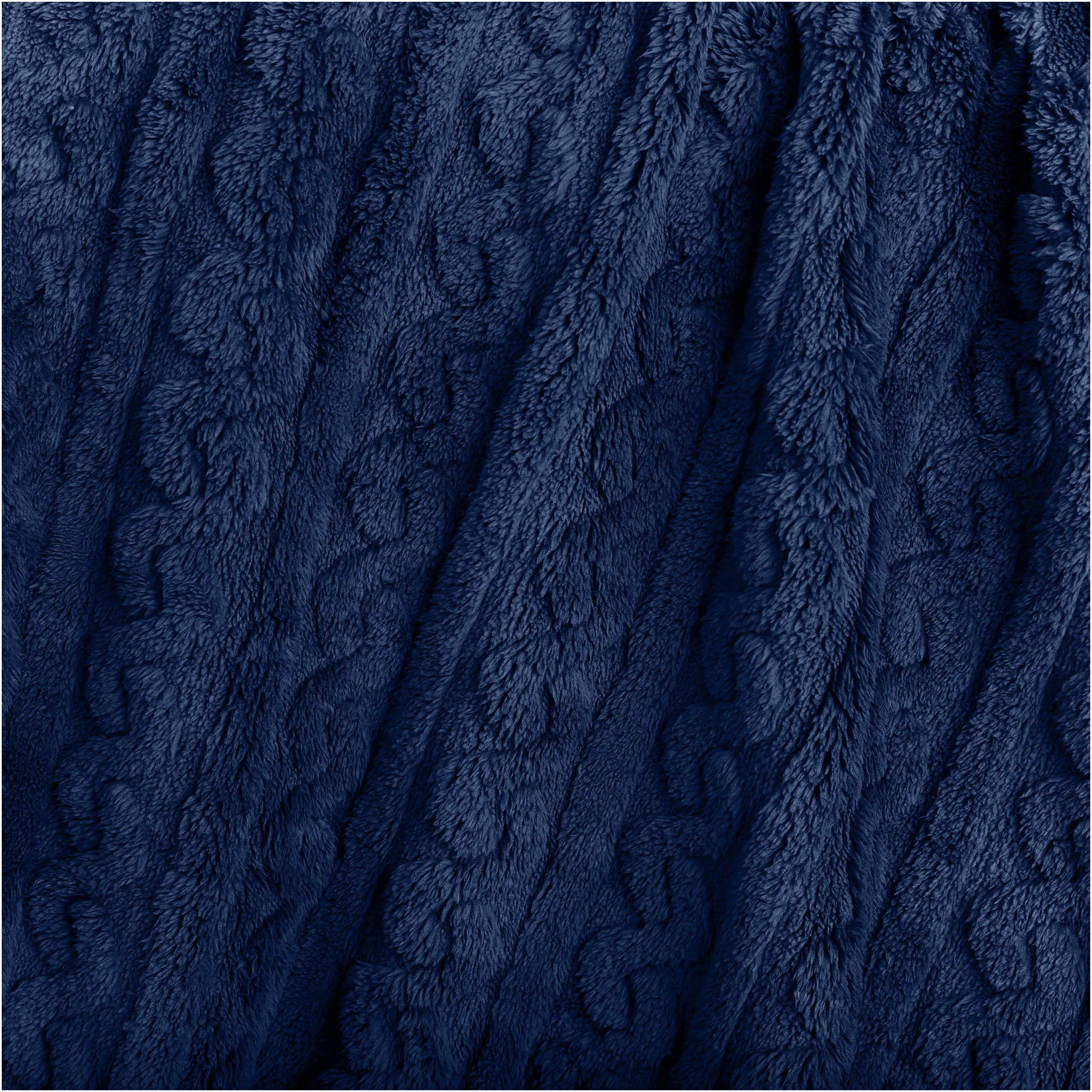 Close up of a textured sherpa blanket