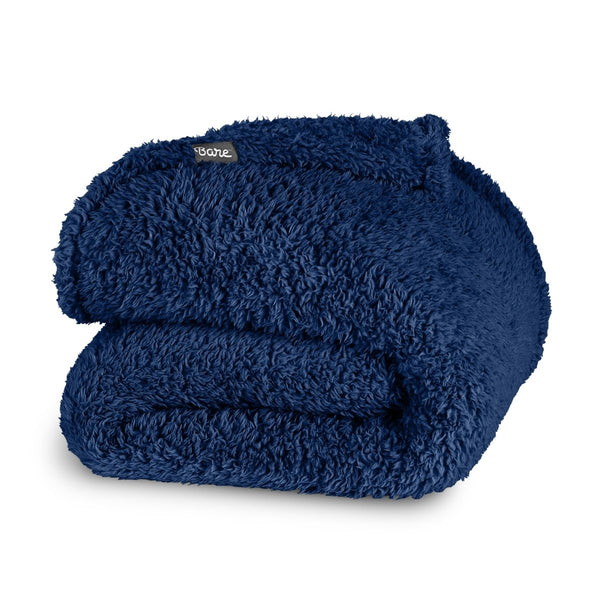 Double sided sherpa blanket folded