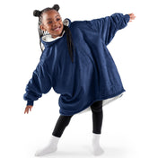 A youth wearable blanket on a child