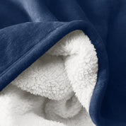Close up of a sherpa blanket
