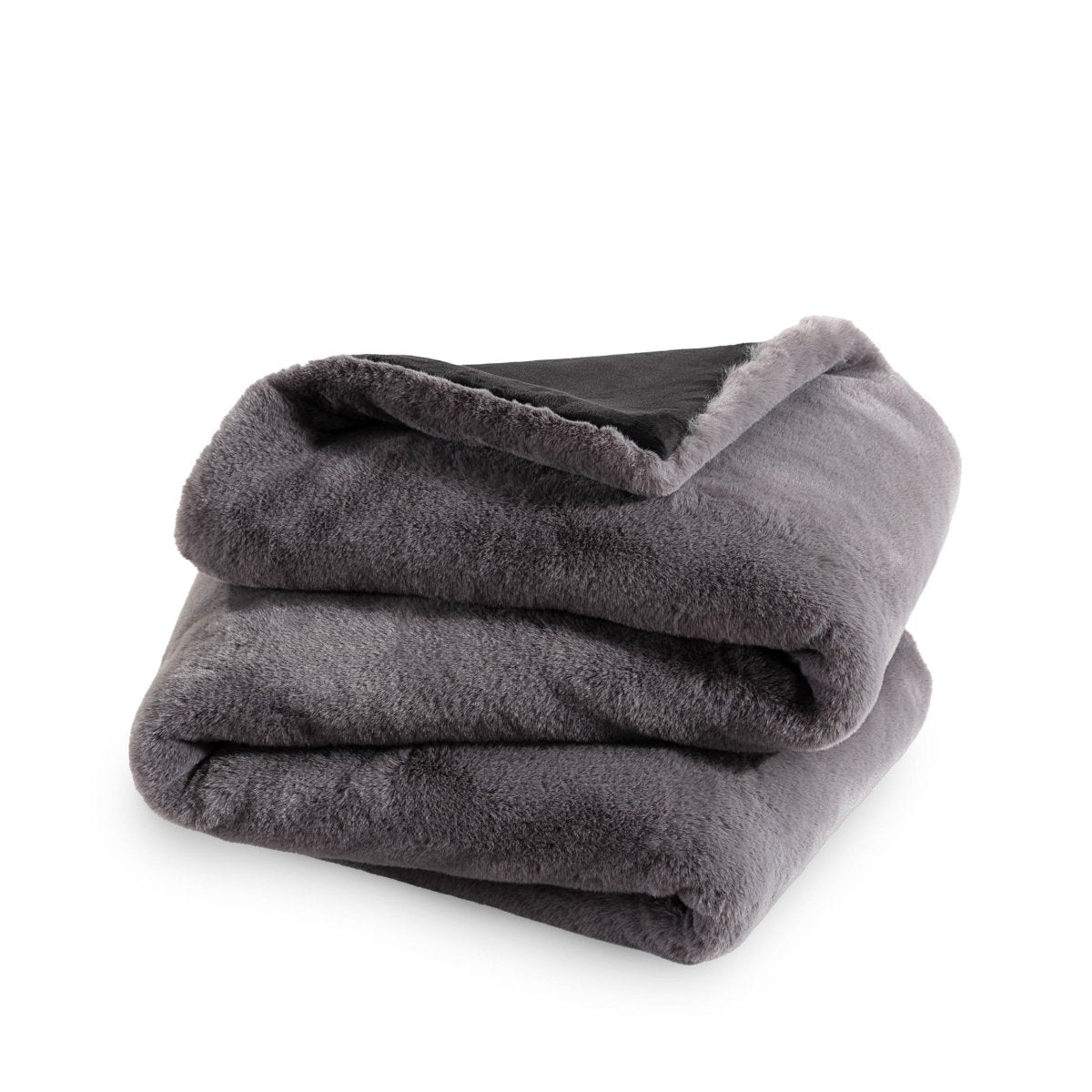 Faux Fur blanket folded loosely