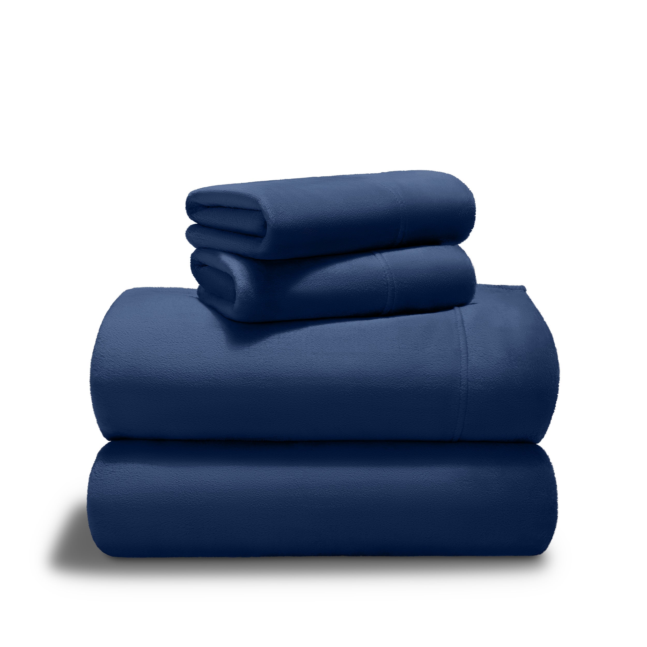 Microplush sheet set stacked