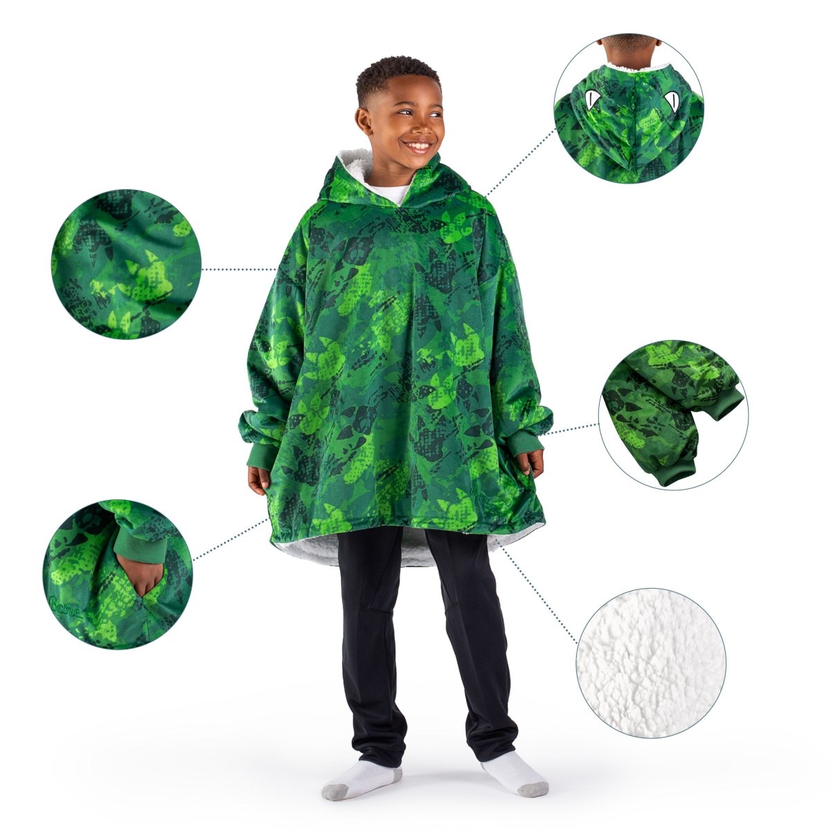 Person wearing a Bare Homey with close-up inserts on a white background