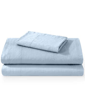 Washed sheet set folded and stacked
