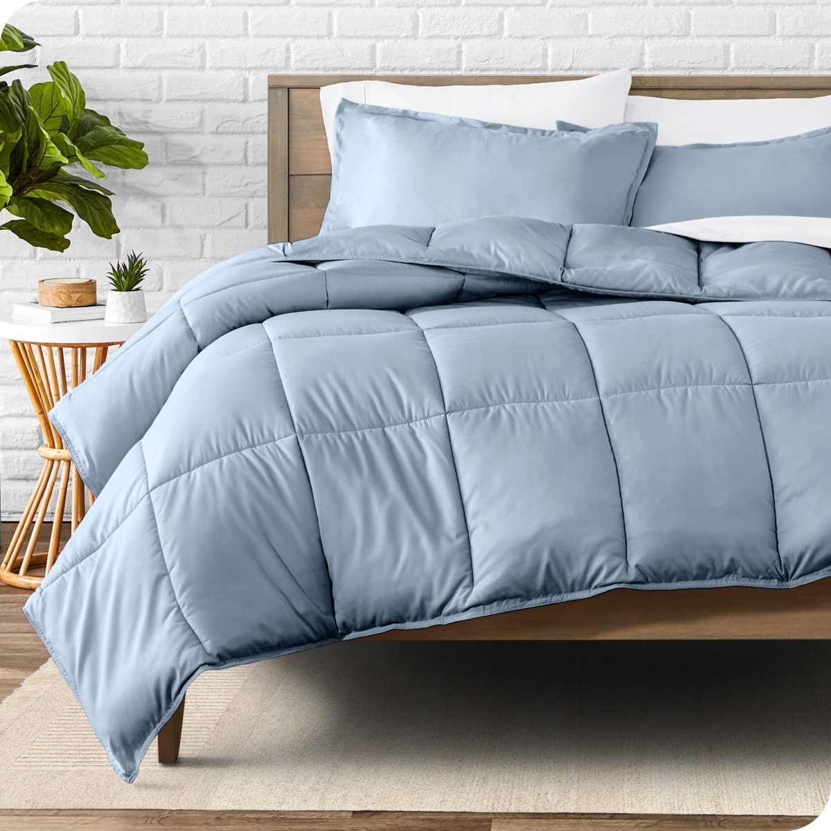 Down Alternative Box Stitch Comforter Set