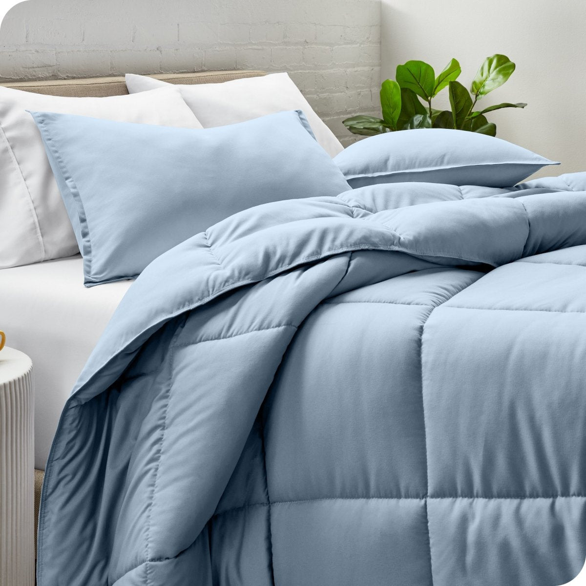 Down Alternative Box Stitch Comforter Set