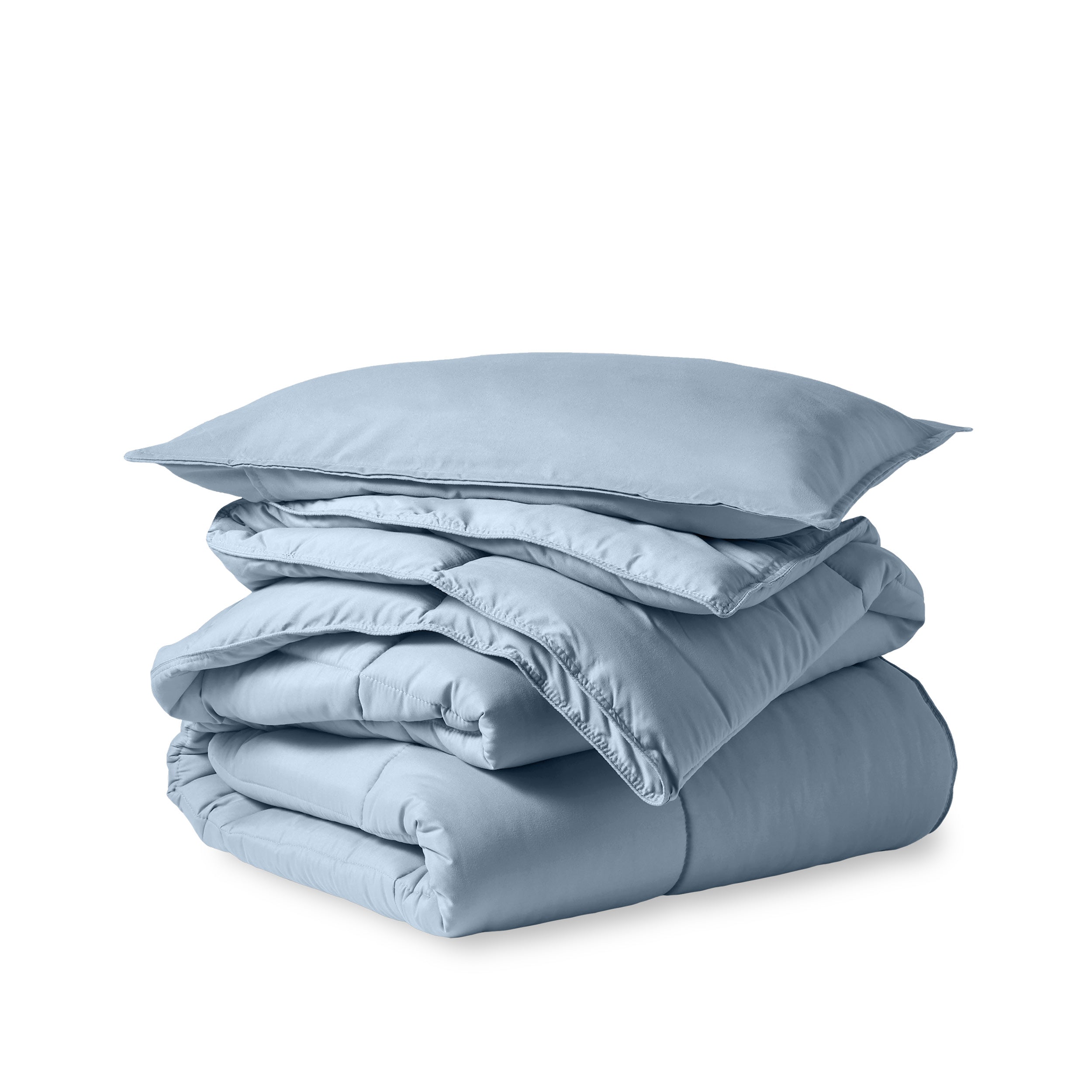 Comforter set folded and stacked