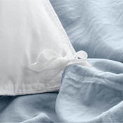 Close up of the duvet cover ties