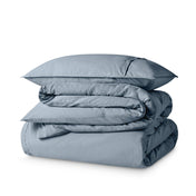 Percale duvet cover set stacked