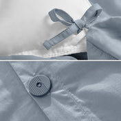 Duvet cover ties and button closure