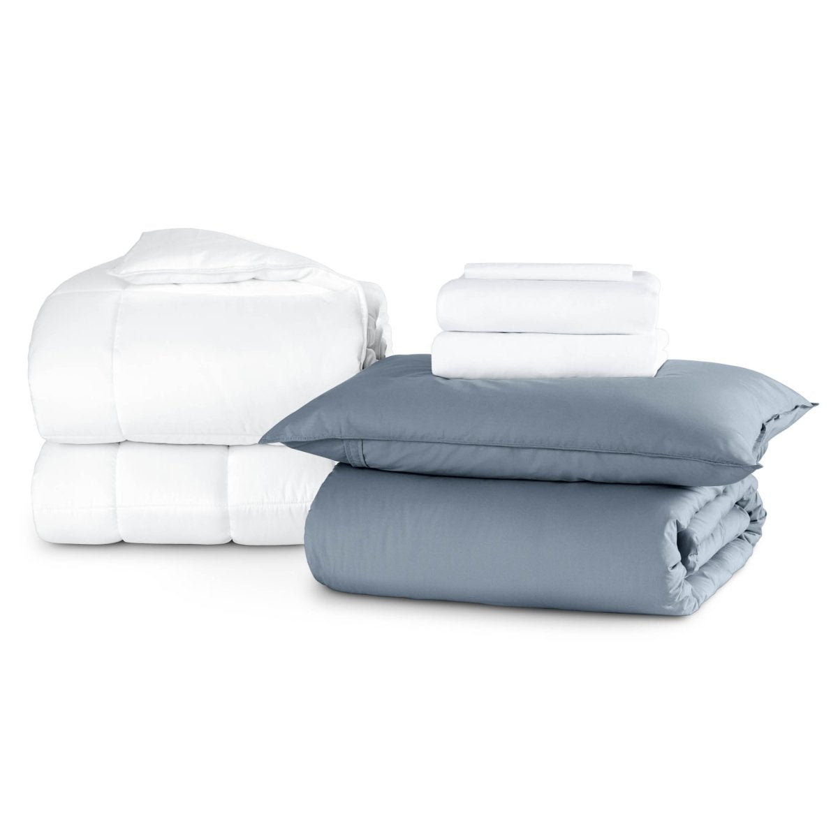 Percale bundle stacked to show what is included