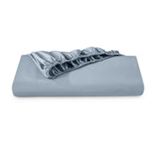 Organic percale fitted sheet folded