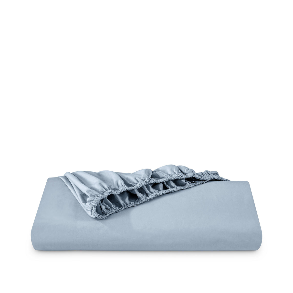 Percale fitted sheet on a white background