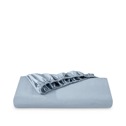 Percale fitted sheet on a white background