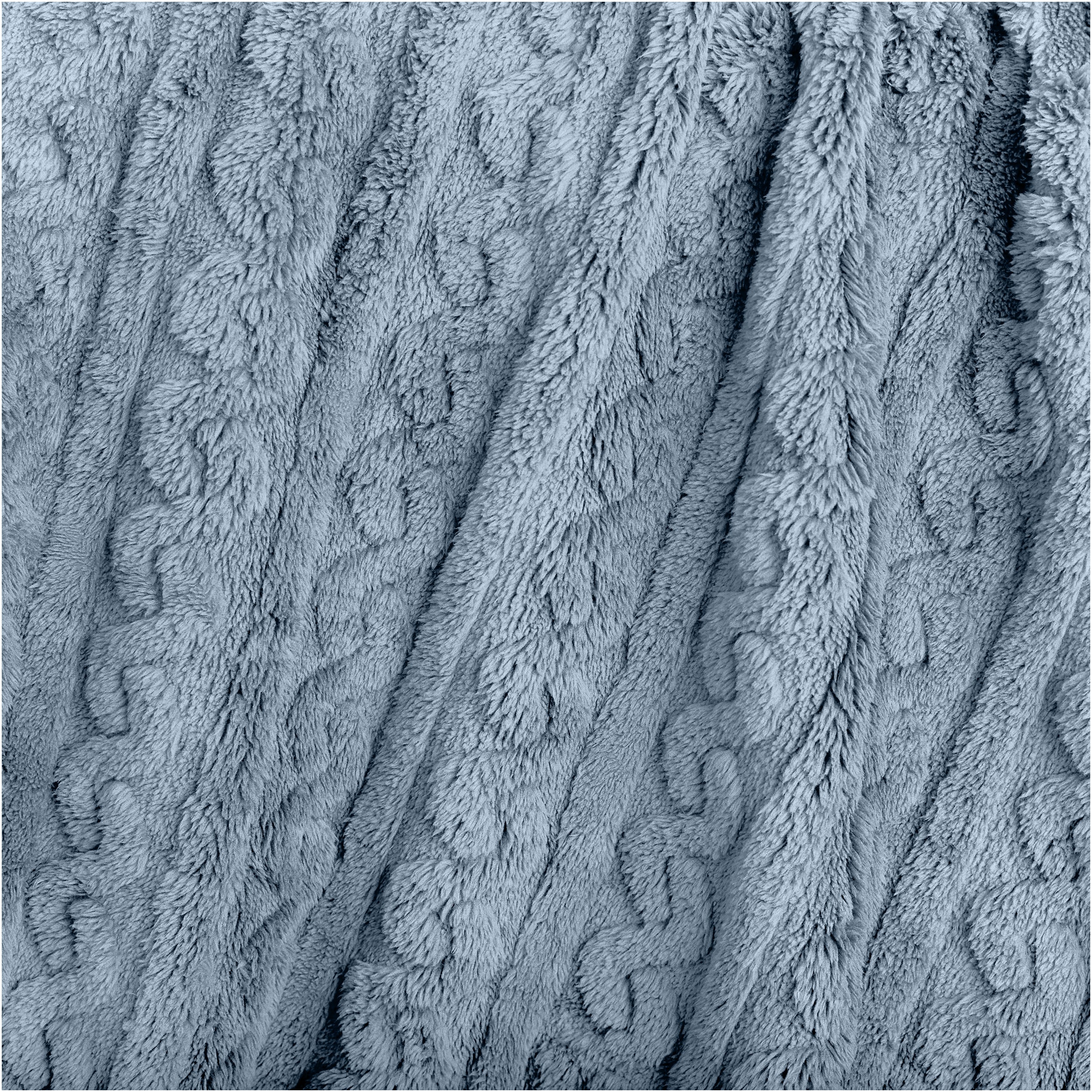 Close up of a textured sherpa blanket
