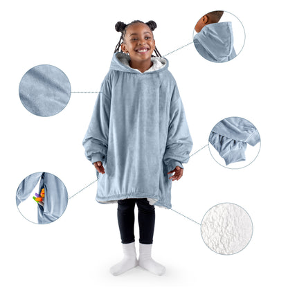 Close up of features of the wearable blanket
