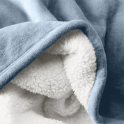 Close up of a sherpa blanket
