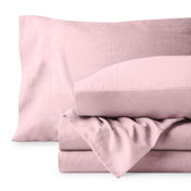 Washed sheet set folded and stacked