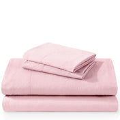 Washed sheet set folded and stacked