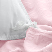 Close up of the duvet cover ties