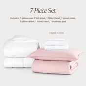 Percale bundle stacked to show what is included