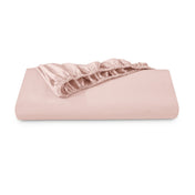 Organic percale fitted sheet folded