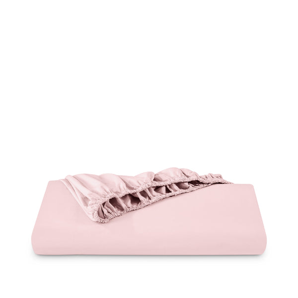 Percale fitted sheet folded neatly
