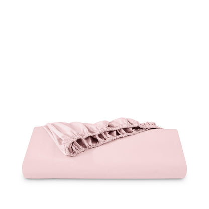 Percale fitted sheet on a white background