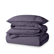 Percale duvet cover set stacked