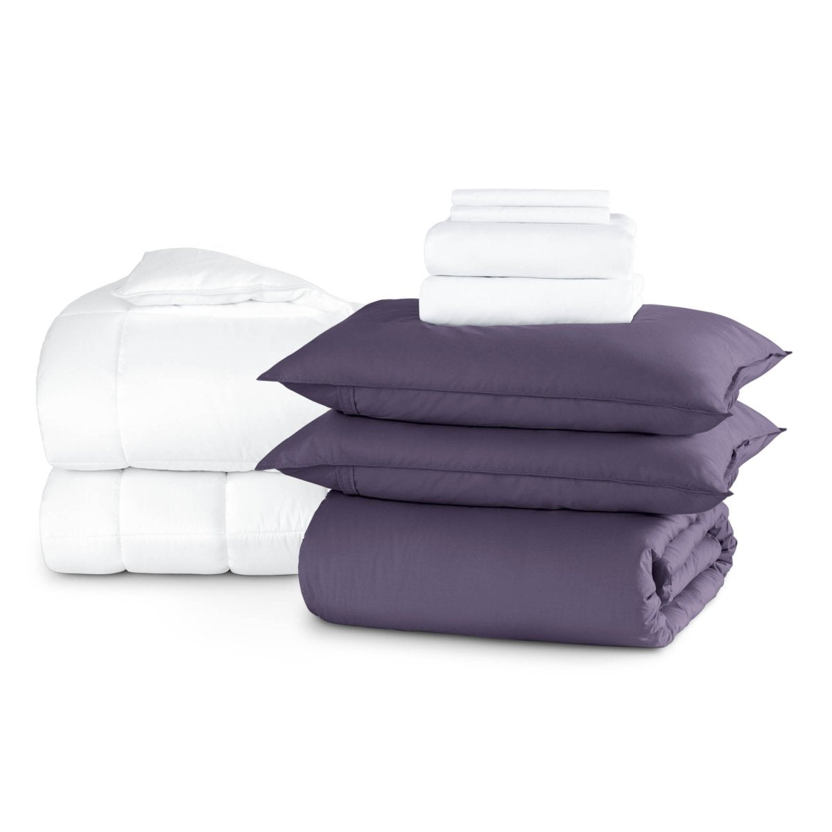 Percale bundle stacked to show what is included