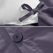 Corner ties and button on a duvet cover