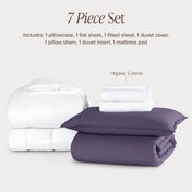 Percale bundle stacked to show what is included